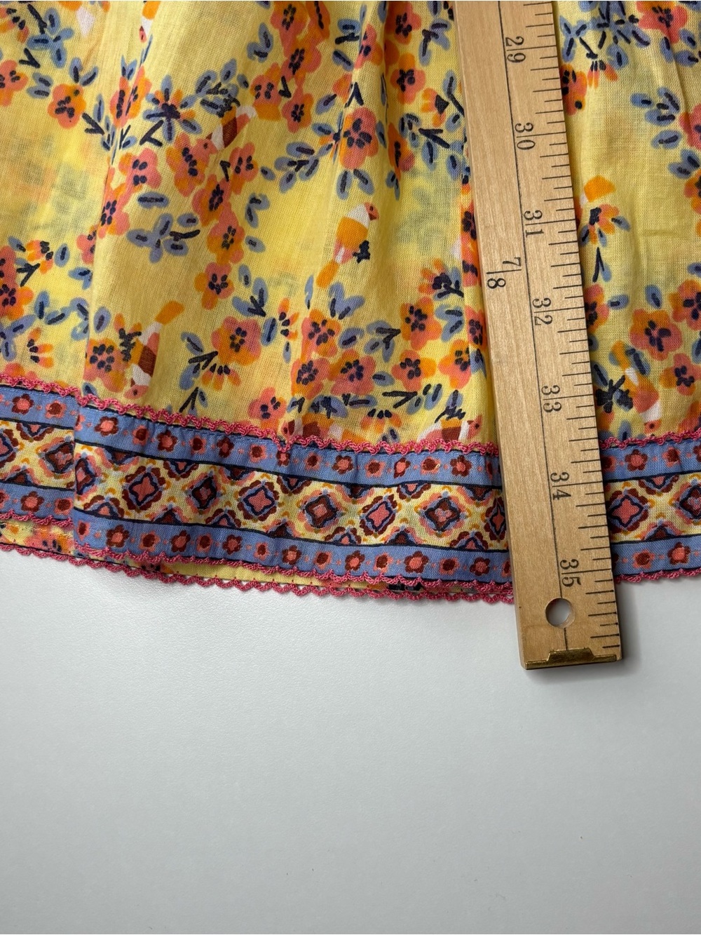 Poupette St Barth Amora Drop Waist Mini Dress Yellow Kookoo Bird Large NWT - Picture 16 of 16